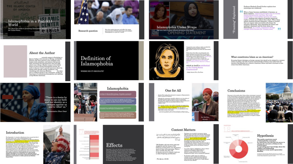 College Writing I Course: Islamophobia in the Media a Post-9/11 World sample multimodal assignment